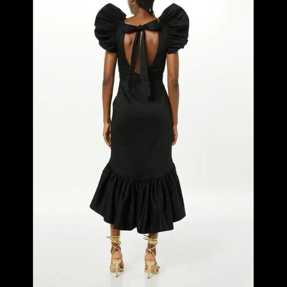 NWT Making The Cut Black Mermaid Dress XS Romantic Ruffle Flounce Runway Fashion - Picture 2 of 15